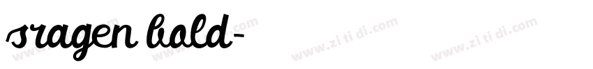 sragen bold字体转换